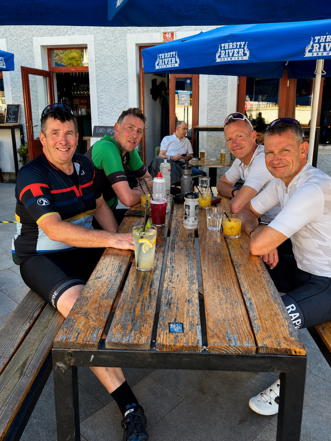 Coffee and food in Bovec before the climb