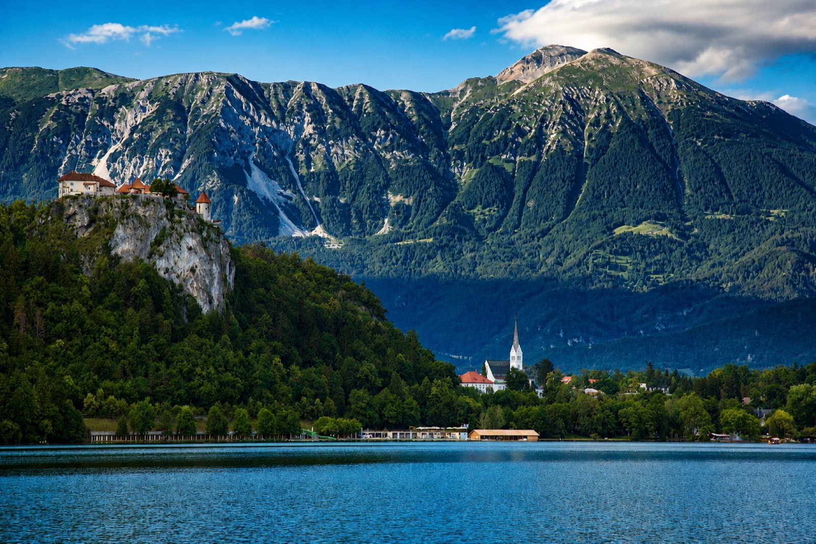 Lake Bled with Stol behind it