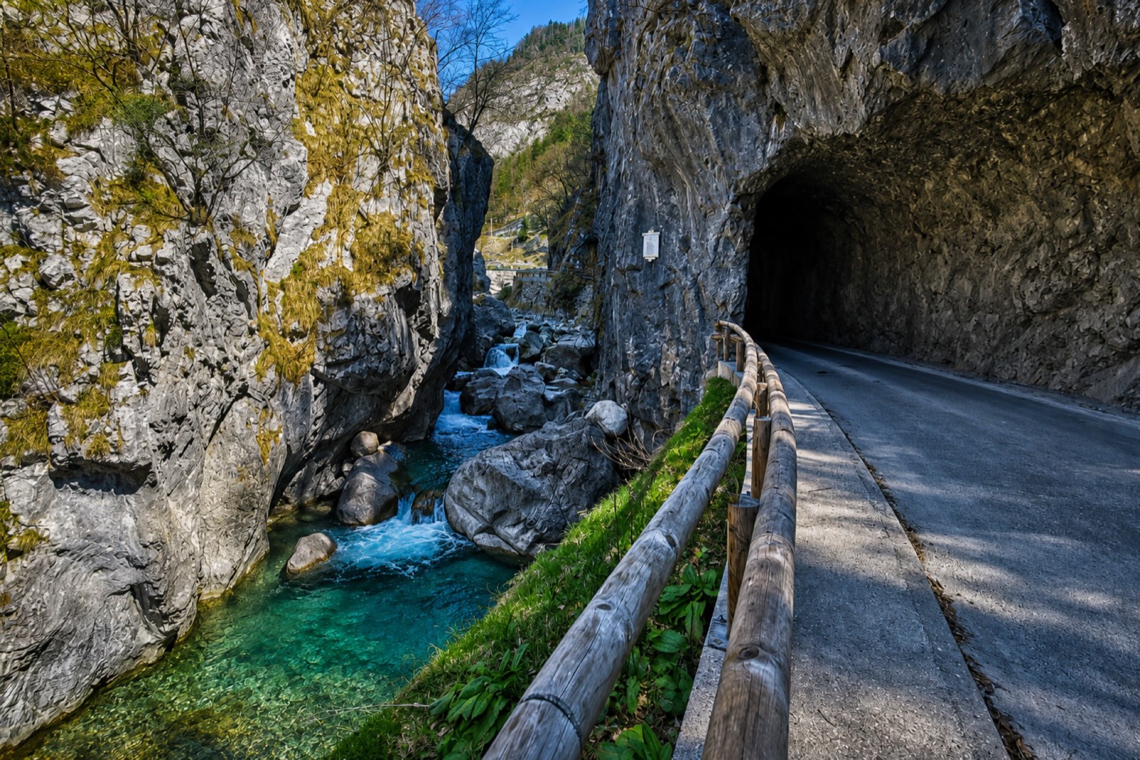 Dovžan Gorge red rock walls near Tržič