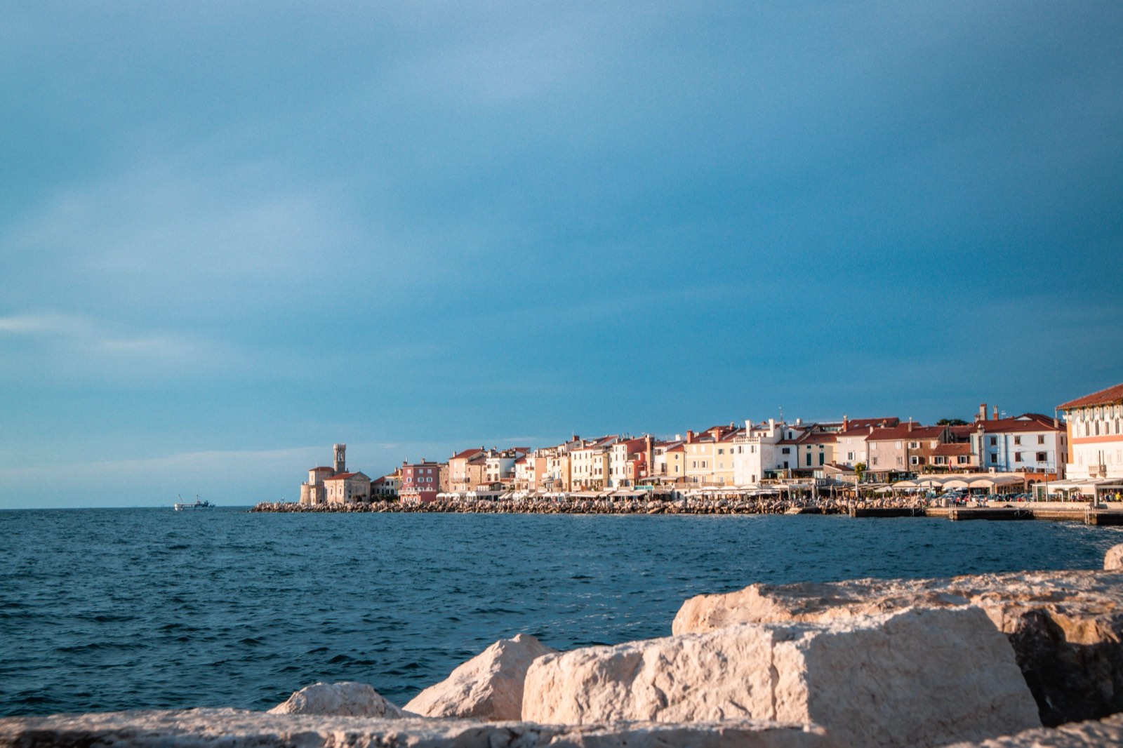 Piran harbour on the Adriatic coast