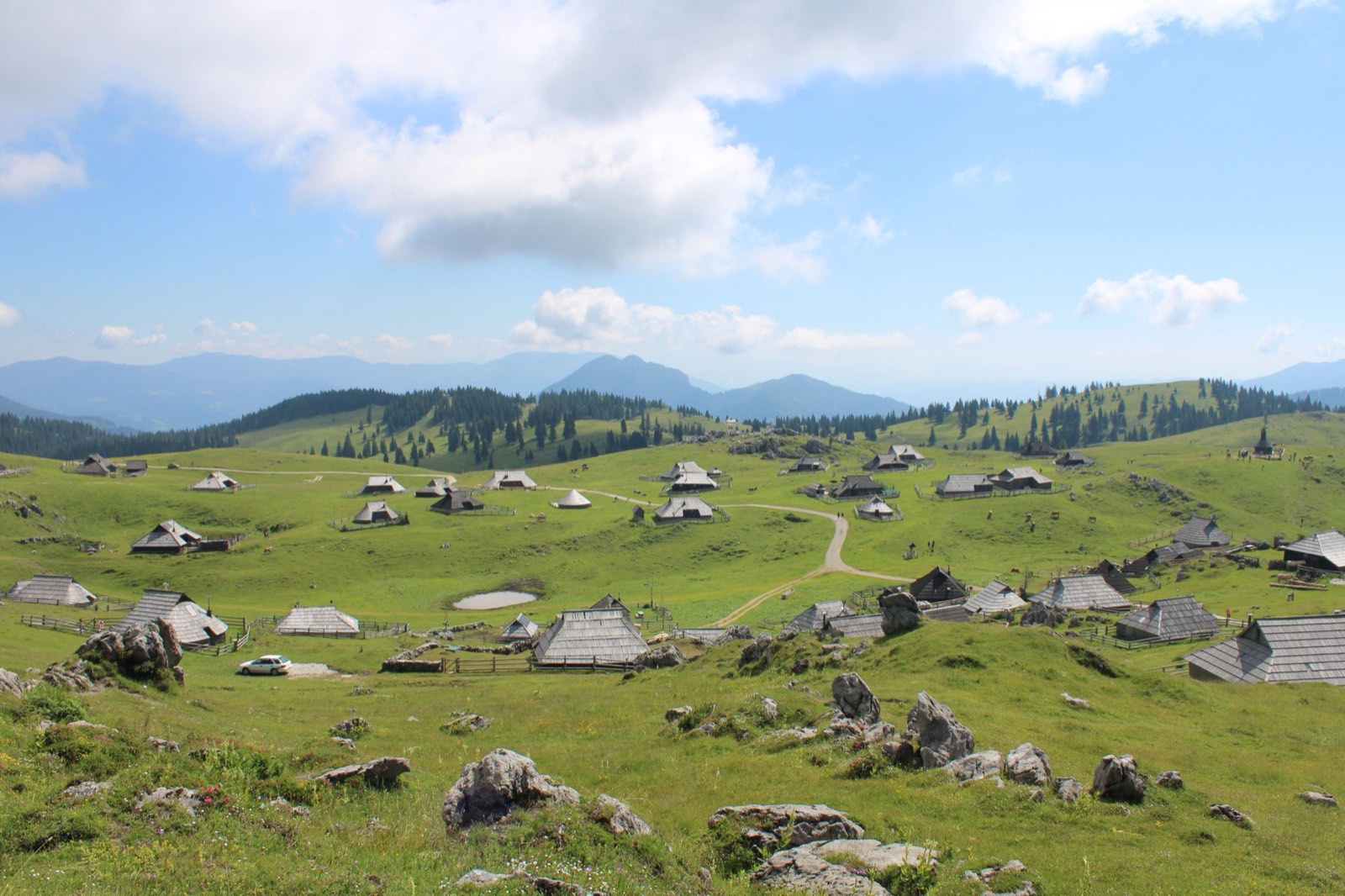 Wooden herdsmen's huts on Velika planina